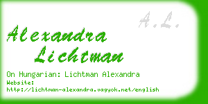 alexandra lichtman business card